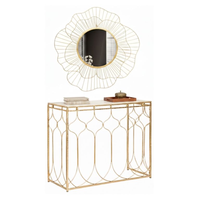 Consolle oro Colore Ripiano oro 91x41x78h cm, - Hadata