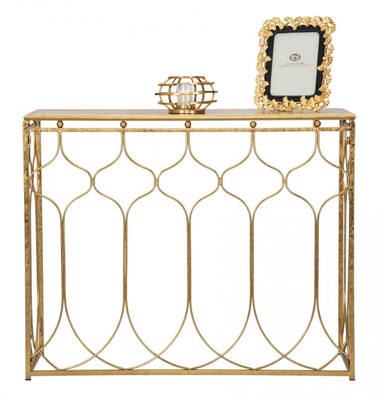 Consolle oro Colore Ripiano oro 91x41x78h cm, - Hadata