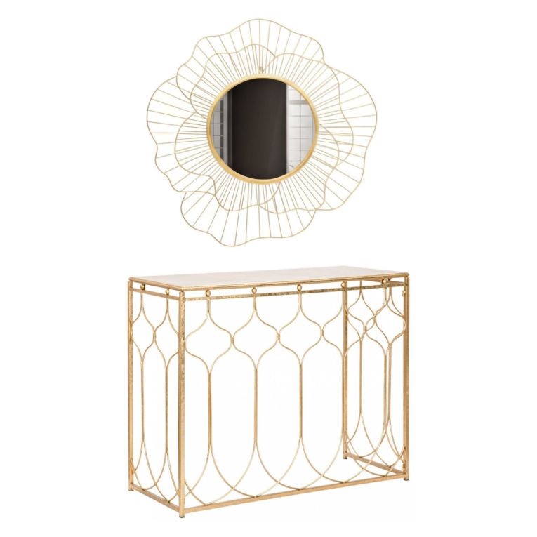 Consolle oro Colore Ripiano oro 91x41x78h cm, - Hadata