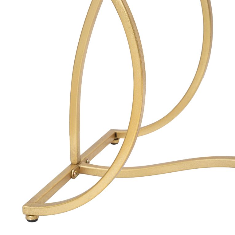 Consolle oro Fume Trasparente un Ripiano Materiale Struttura in Vetro 130x40x75h cm, Colore Ripiano Trasparente - Otepaa