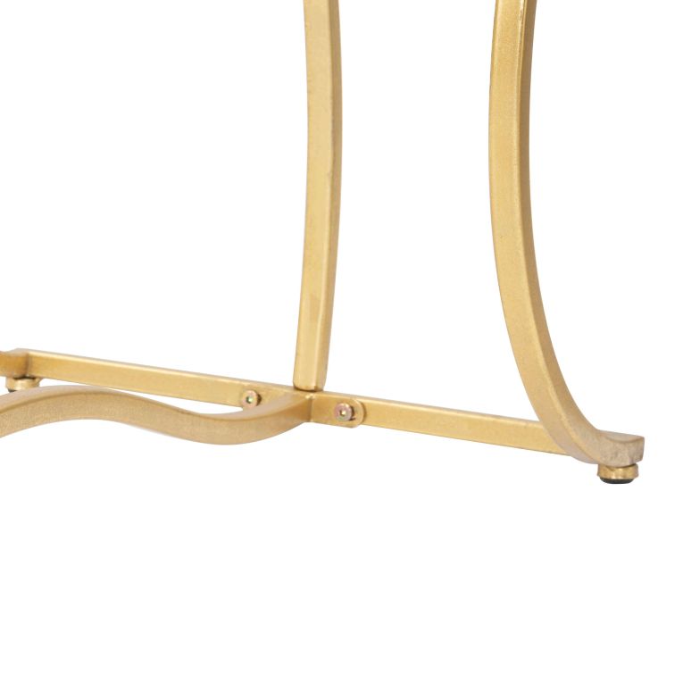 Consolle oro Fume Trasparente un Ripiano Materiale Struttura in Vetro 130x40x75h cm, Colore Ripiano Trasparente - Otepaa