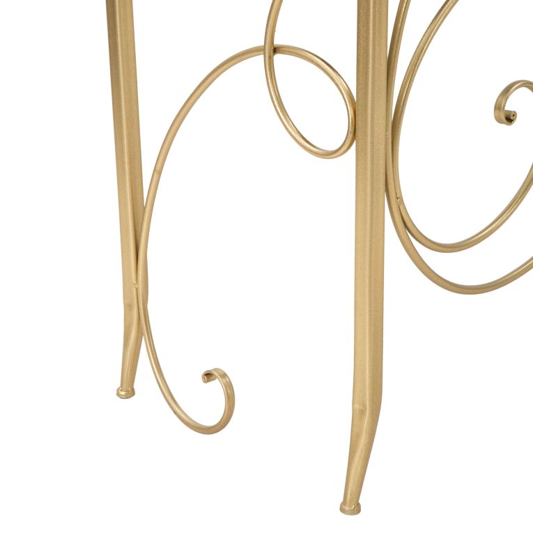 Consolle oro Trasparente un Ripiano Materiale Struttura in Vetro 140x40x80h cm, Colore Ripiano Trasparente - Dilija
