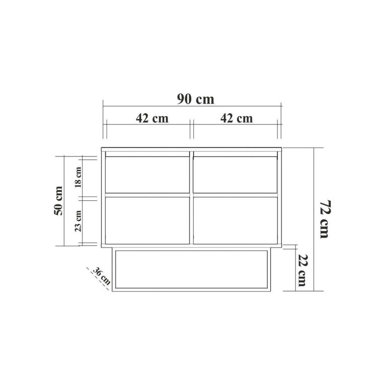 Consolle salotto 90x36x72h cm noce e nero - Credenza Indiano