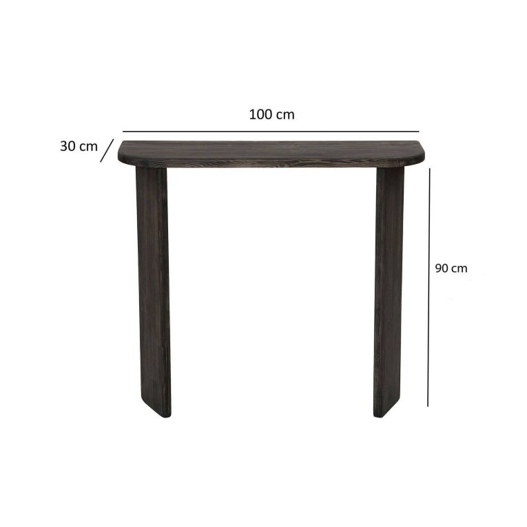 Consolle soggiorno 100x30x90h cm antracite - Benigna