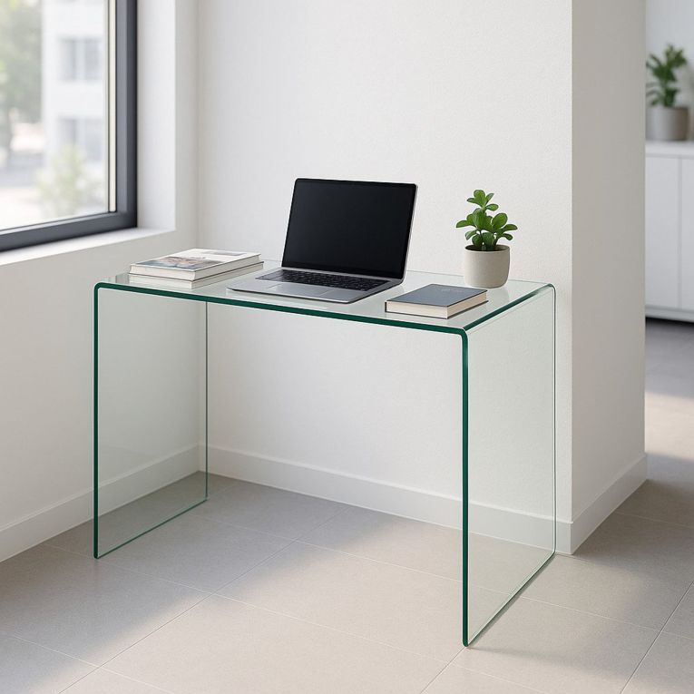 Consolle Trasparente Ripiani 100x33x75h cm, Vani - Cavedine