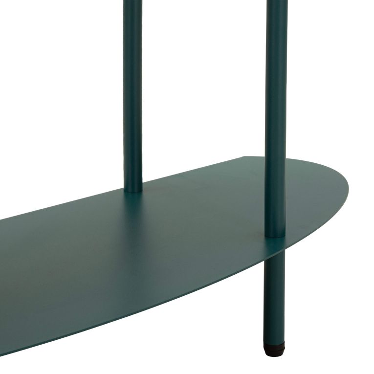 Consolle Verde Ottanio 3 Ripiani Colore Ripiano Verde 6x31x93h cm, Sfumatura Colore Struttura Ottanio - Gamitimi