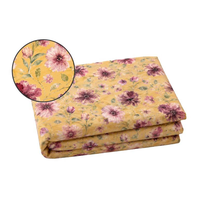 Copripiumino Matrimoniale Giallo Senape Federa Inclusa 260x200 cm - Ronabasde Luxury