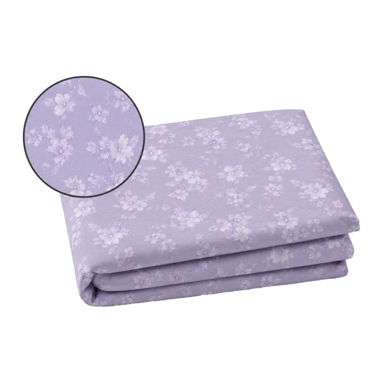 Copripiumino Matrimoniale Viola Lilla Federa Inclusa 260x200 cm, Percalle 170 Fili in Cotone Pettinato e Mercerizzato - Ronibase Luxury