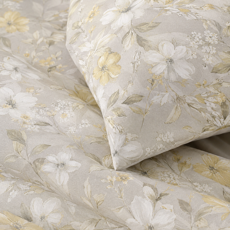 Copripiumino Piazza e Mezza Bianco Crema oro Percalle 170 Fili in Cotone Pettinato e Mercerizzato - Ropame Luxury