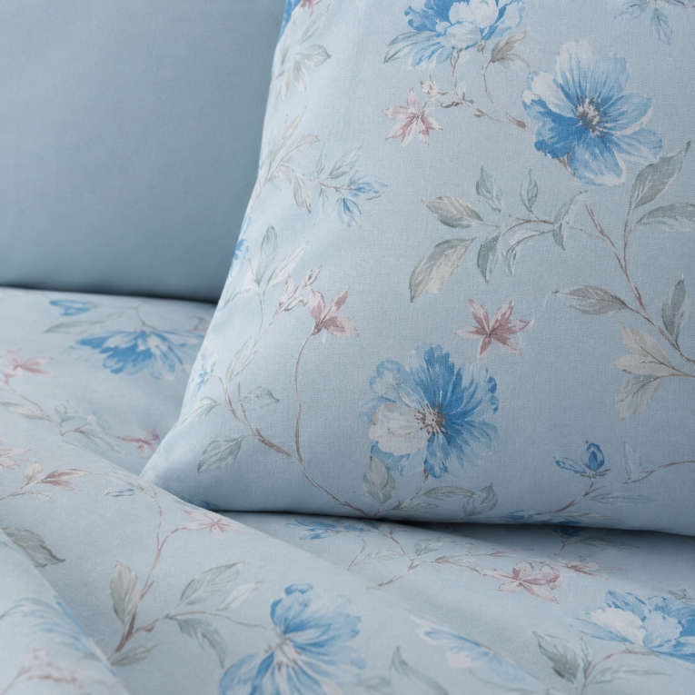 Copripiumino Singolo blu Federa Inclusa 200x160 cm, Percalle 170 Fili in Cotone Pettinato e Mercerizzato - Ropali Luxury