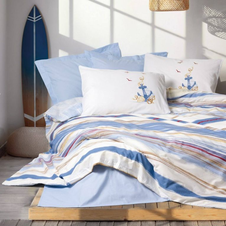 Copripiumino singolo Helena, 220x155 cm, Blu