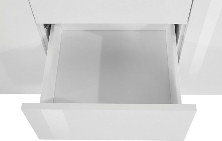 Credenza Aba, 180x40h80 cm, Bianco lucido