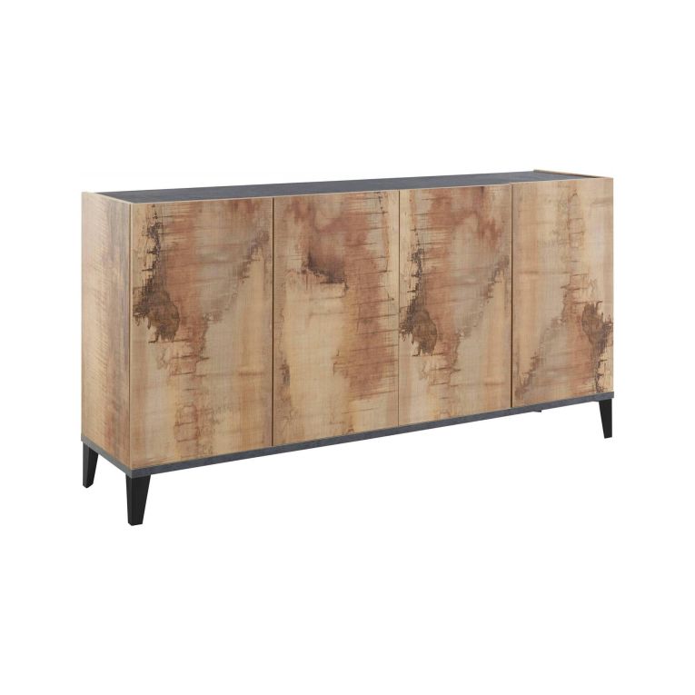 Credenza acero e ardesia 160x40x82h cm 4 ante - Ashley