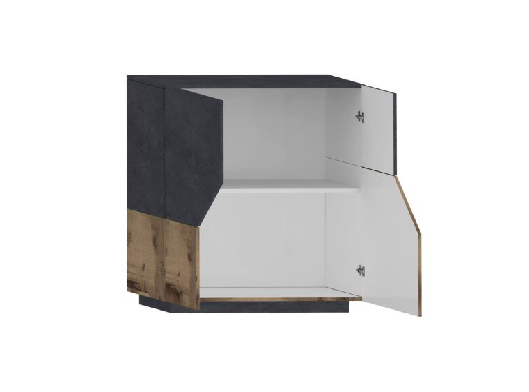 Credenza acero e ardesia 79x43x86h cm 2 ante - Amento