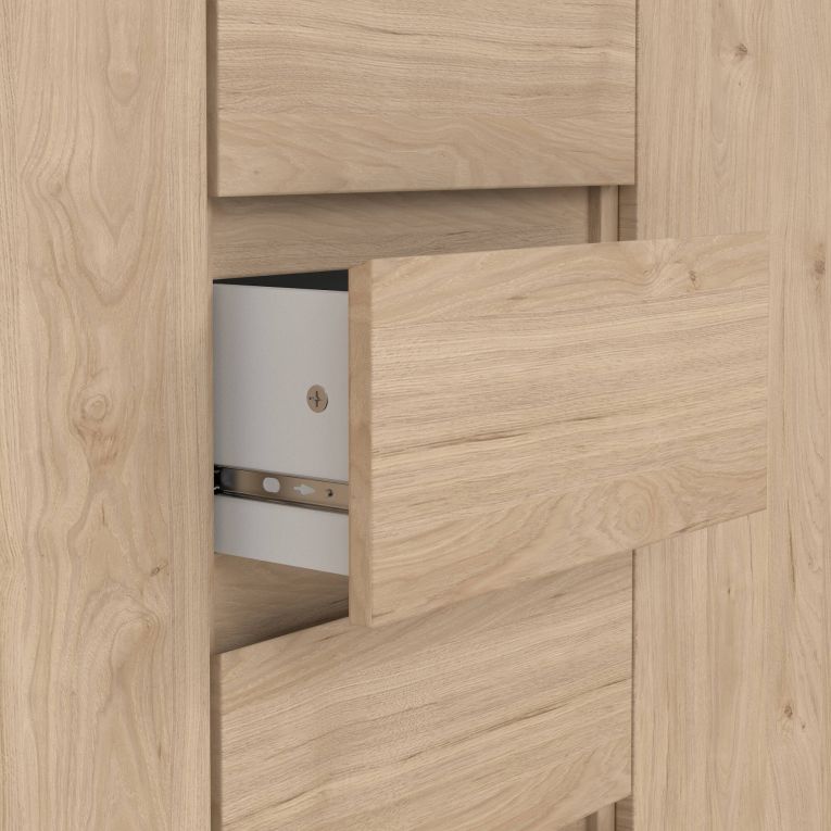 Credenza Alix, Buffet da soggiorno, Madia da salotto, Dispensa da cucina, 50x121 h91 cm, Rovere