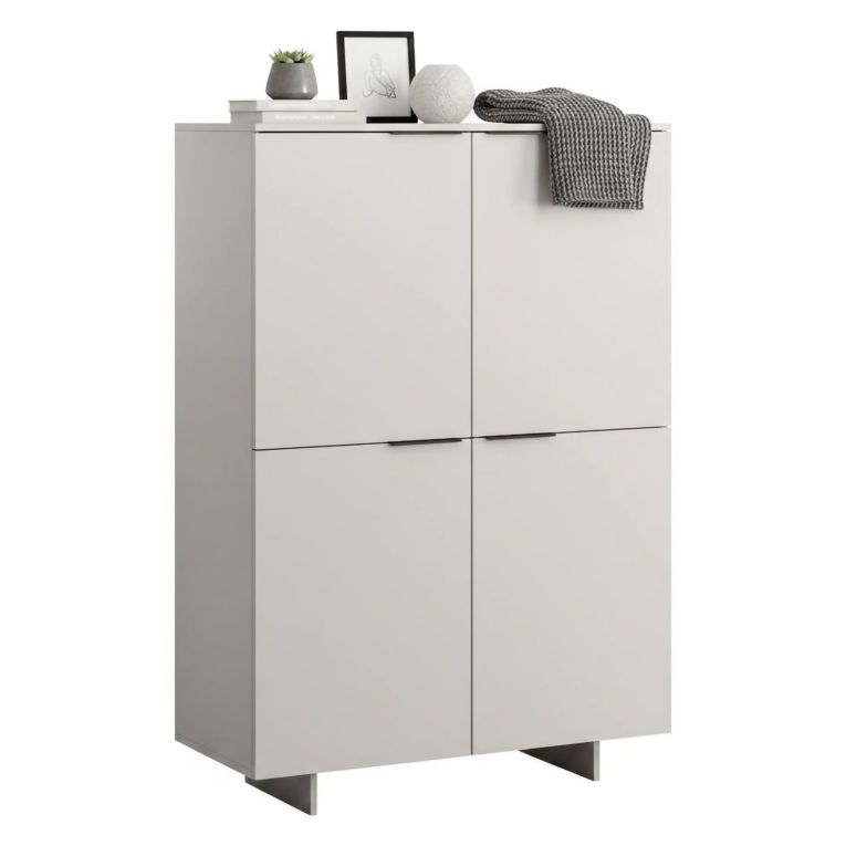 Credenza alta beige 100x41x145h cm 4 ante - Colonno