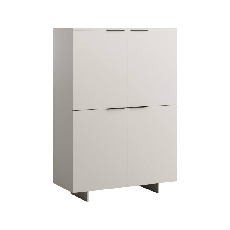 Credenza alta beige 100x41x145h cm 4 ante - Colonno