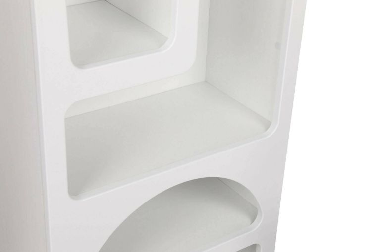 Credenza alta bianca 60x32x150h cm 5 vani - Arsenio