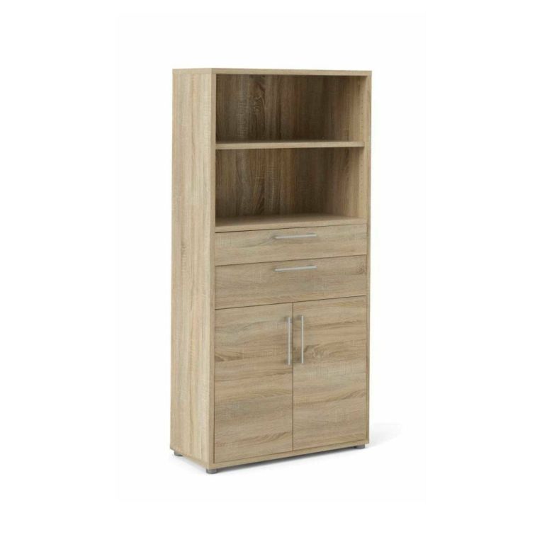 Credenza alta quercia 89x40x185h cm 2 ante e 2 cassetti - Albidona