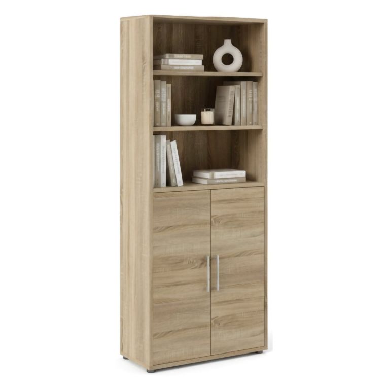 Credenza alta quercia 89x40x221h cm 2 ante - Valsesia