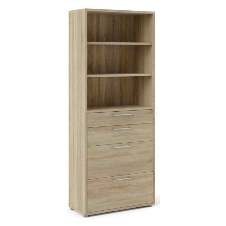 Credenza alta quercia 89x40x221h cm 4 cassetti - Aritzo
