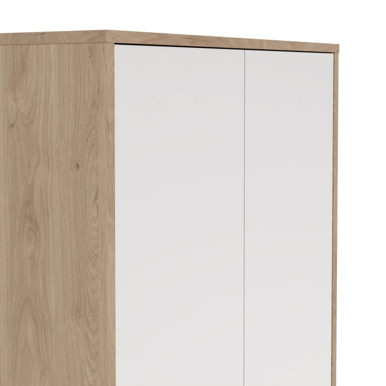 Credenza alta rovere e bianca 79x34x204h cm 4 ante - Pierre