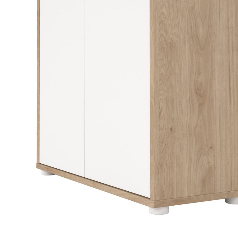 Credenza alta rovere e bianca 79x34x204h cm 4 ante - Pierre