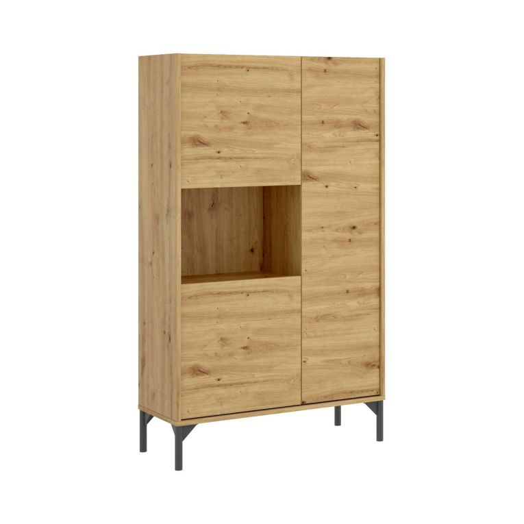 Credenza alta rovere nodi 81x43x135h cm 3 ante - Crono