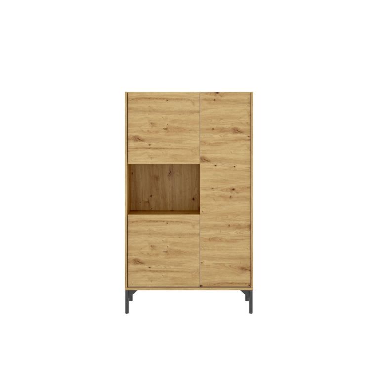 Credenza alta rovere nodi 81x43x135h cm 3 ante - Crono