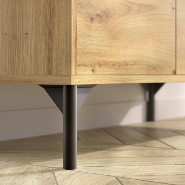 Credenza alta rovere nodi 81x43x135h cm 3 ante - Crono