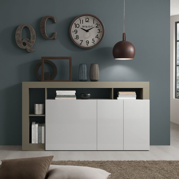Credenza Americano, 146x42 h93 cm, Bianco