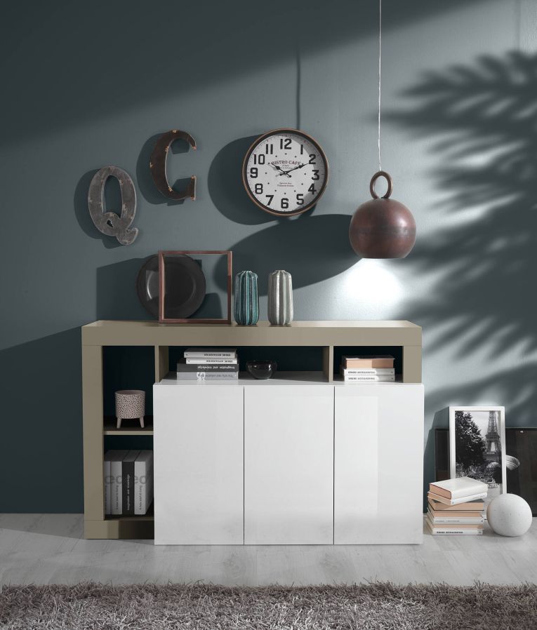 Credenza Americano, 146x42 h93 cm, Bianco