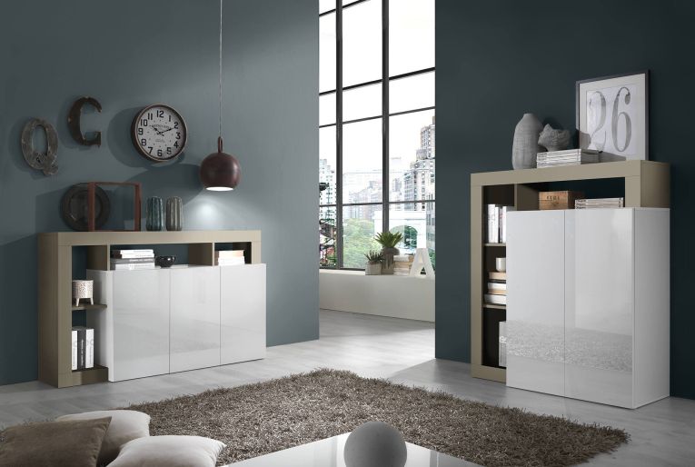 Credenza Americano, 146x42 h93 cm, Bianco