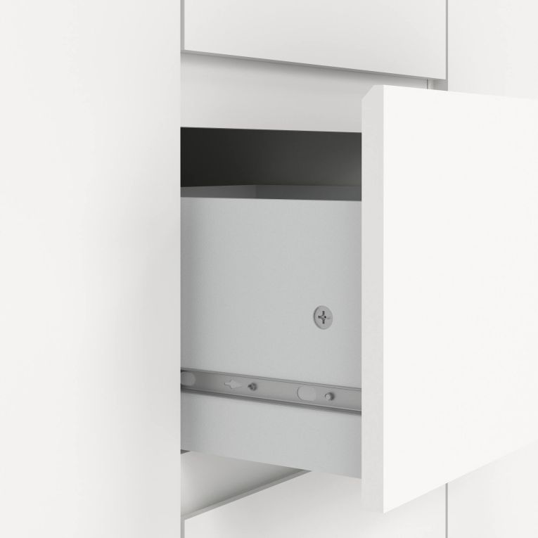 Credenza Antoinette, Buffet da soggiorno, Madia da salotto, Dispensa da cucina, 119x40 h84 cm, Bianco
