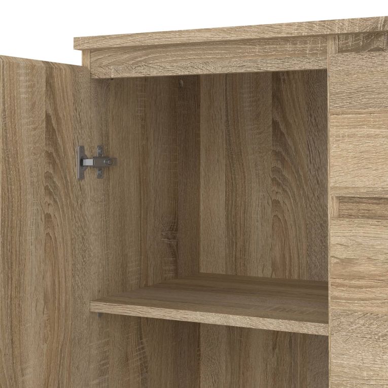 Credenza Antoinette, Buffet da soggiorno, Madia da salotto, Dispensa da cucina, 119x40 h84 cm, Quercia