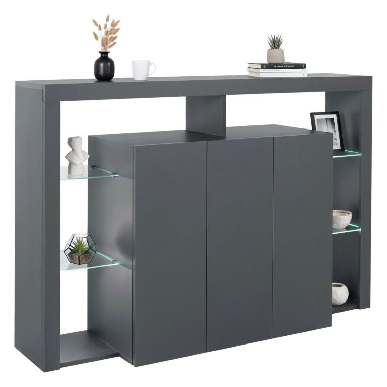 Credenza antracite 150x40x100h cm 3 ante - Bagnasco