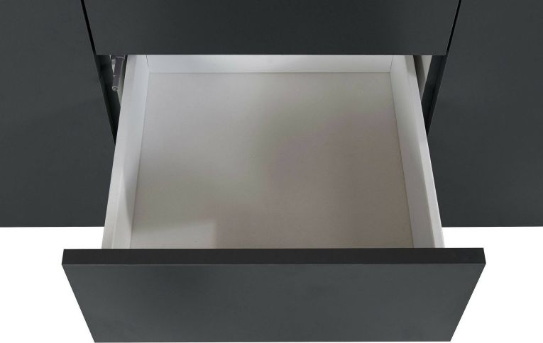 Credenza antracite 180x40x80h cm 2 ante e 3 cassetti - Aba