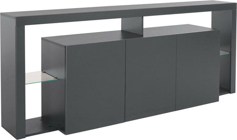 Credenza antracite 200x40x80h cm 3 ante - Andaleiv