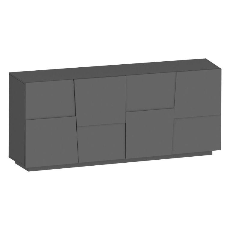 Credenza antracite 200x44x86h cm 4 ante - Arda