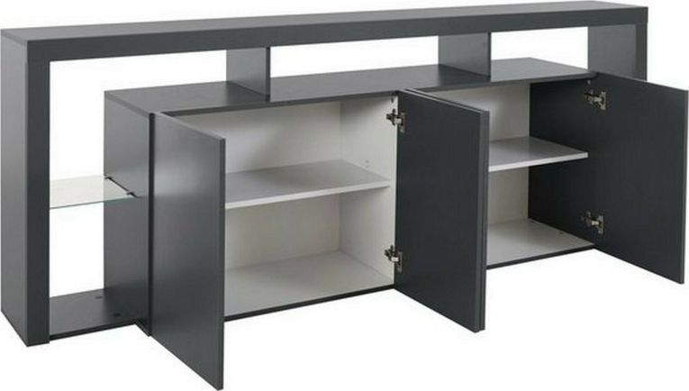 Credenza antracite 220x40x80h cm 4 ante - Atak
