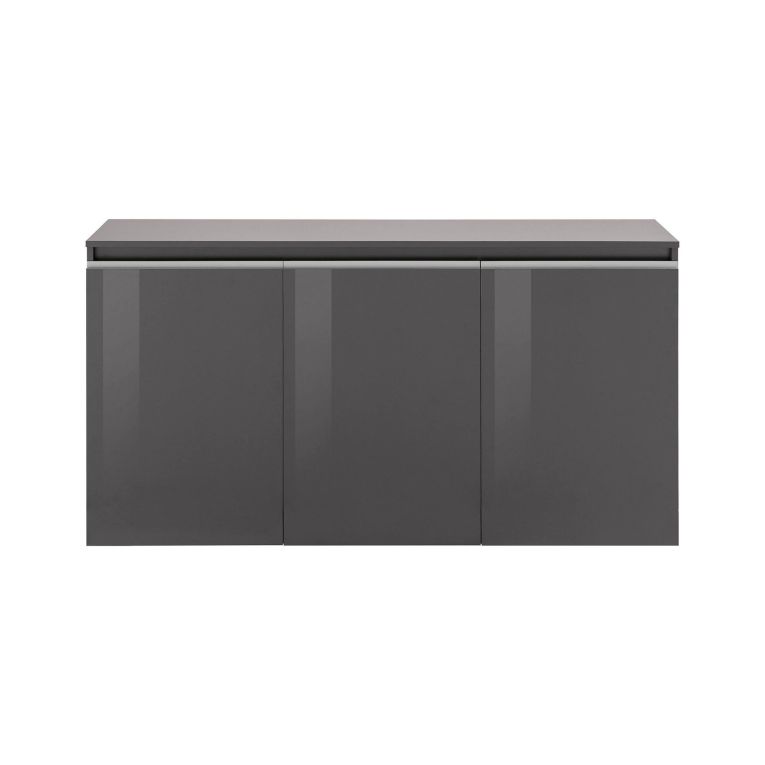 Credenza antracite lucida 150x40x81h cm 3 ante - Andesina
