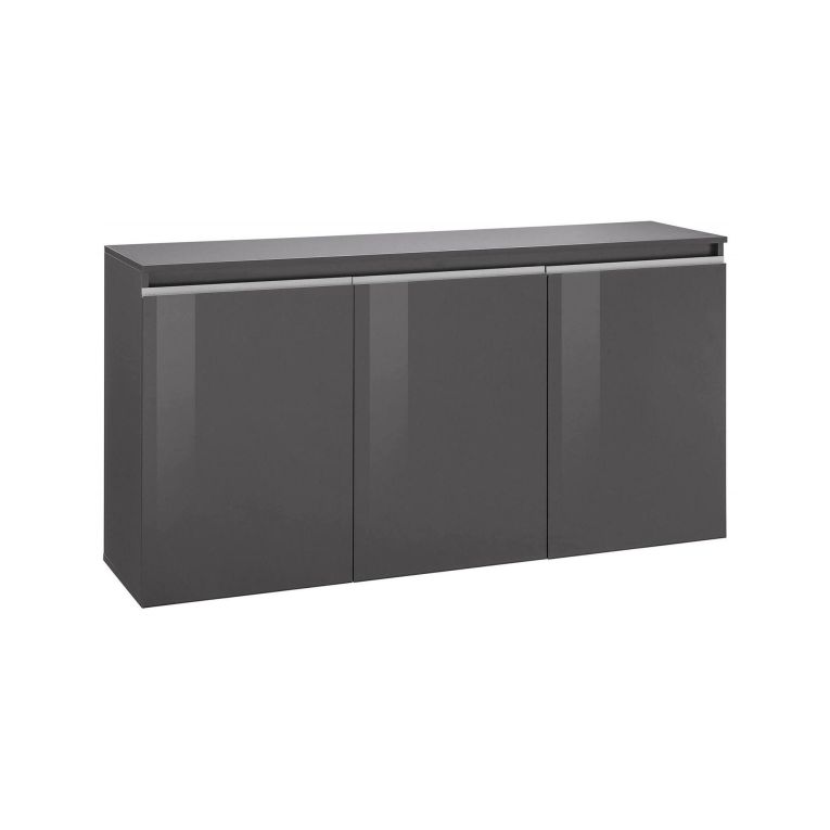 Credenza antracite lucida 150x40x81h cm 3 ante - Andesina