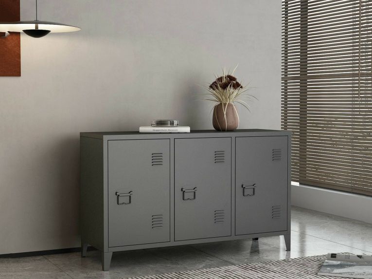 Credenza ardesia 120x40x73h cm 3 ante - Cocullo