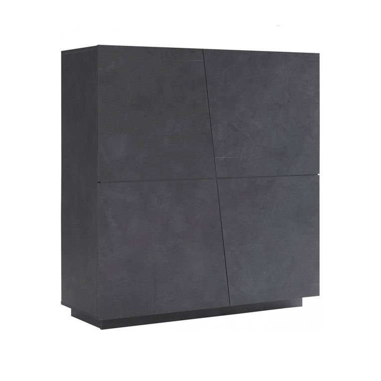 Credenza ardesia 120x43x126h cm 4 ante - Abbabbau
