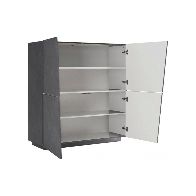 Credenza ardesia 120x43x126h cm 4 ante - Abbabbau