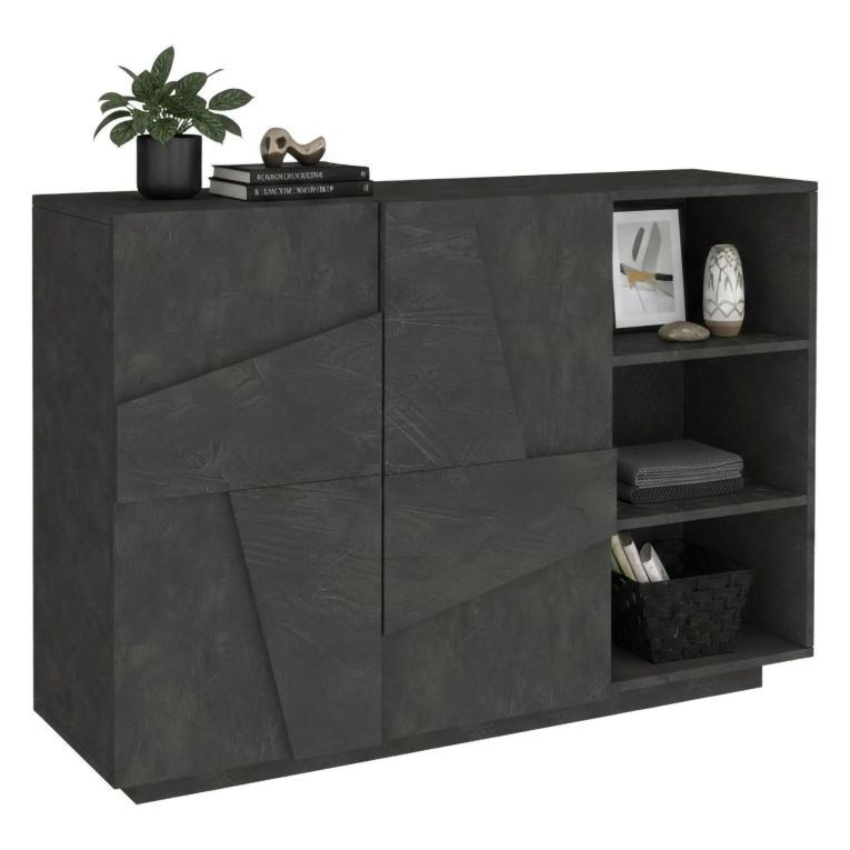 Credenza ardesia 121x38x86h cm 2 ante - Acab