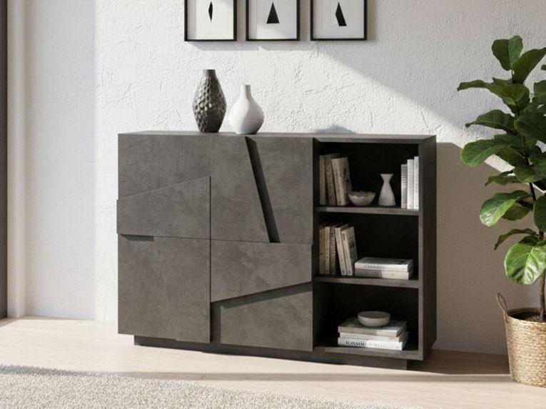 Credenza ardesia 121x38x86h cm 2 ante - Acab