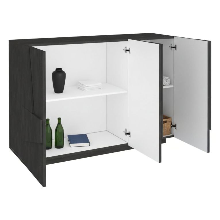Credenza ardesia 121x38x86h cm 3 ante - Axl