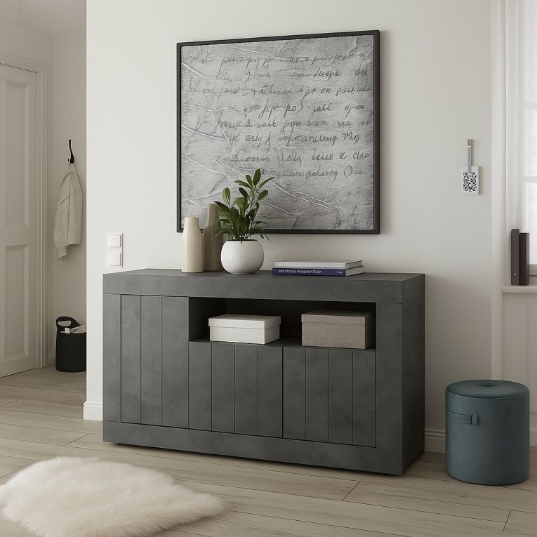 Credenza ardesia 138x42x86h cm 3 ante - Dolphin