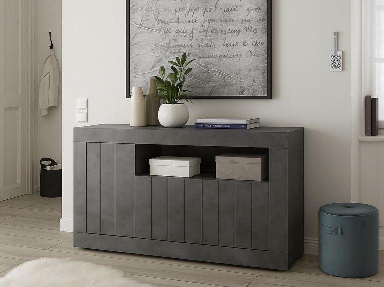 Credenza ardesia 138x42x86h cm 3 ante - Dolphin
